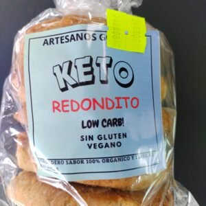 Pan tipo hamburguesa bajo en carbohidratos vegano