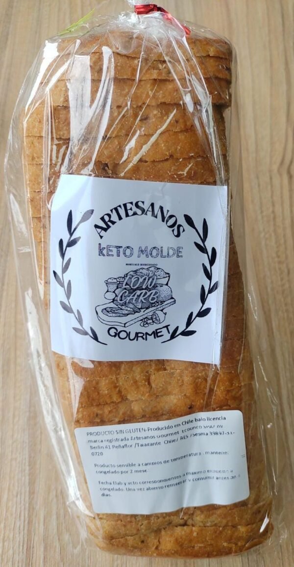 Pan molde vegano bajo en carbohidratos