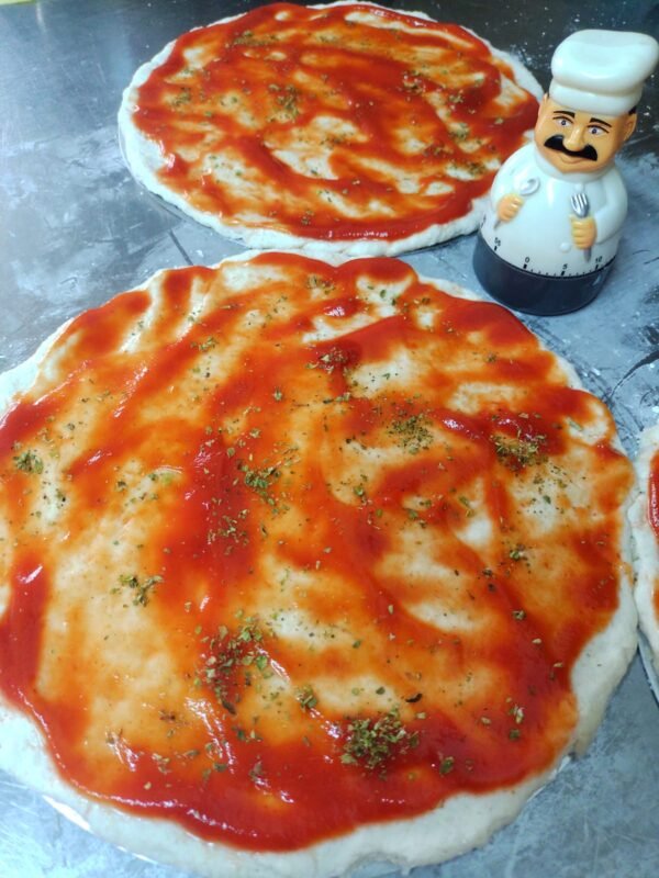 Pre pizza vegana 24 cm de diámetro lista para rellenar